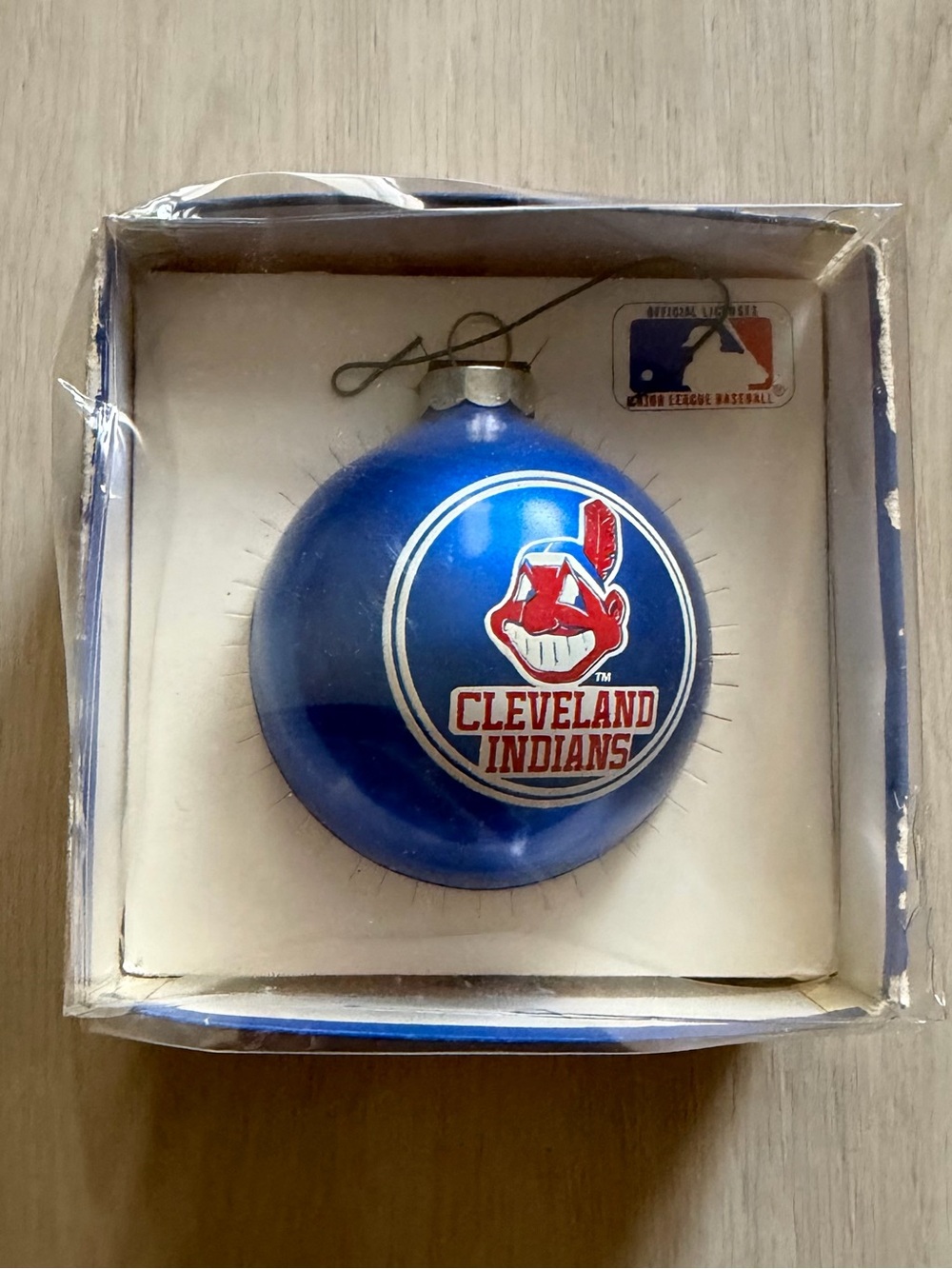 Vintage Topperscot MLB Licensed Cleveland Indians Chief Wahoo Christmas Ornament